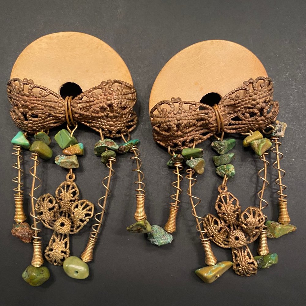 Vintage Artisan made 1980's Earrings